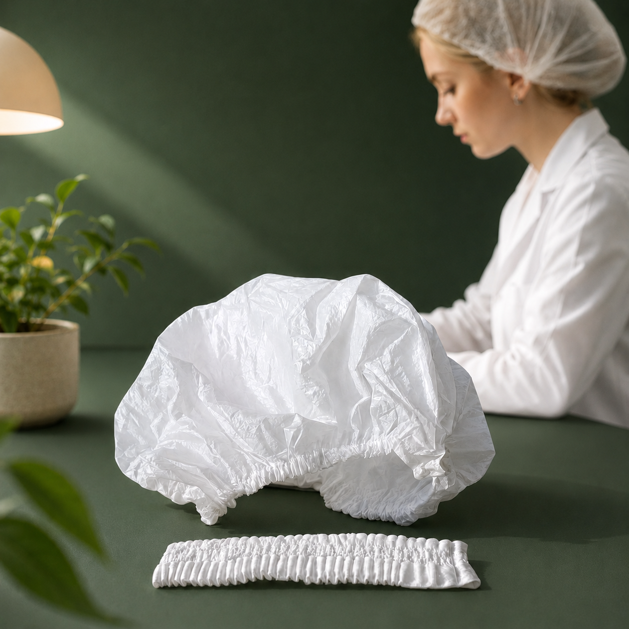 Plant Fiber Shower Cap (10 pcs / Pack)