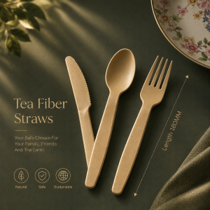 Tea Fiber Spoon, Fork, Knife